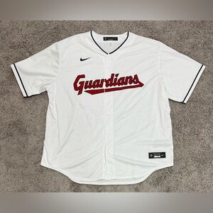 Nike Cleveland Guardians MLB Authentic Stitched Jersey White Mens Size XXL